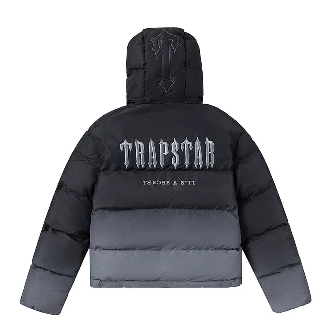Trapstar Ombre Fade Puffer Jacket - Black/Grey
