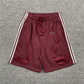 Thug Club Burgundy Side-Stripe Technical Sweatshorts
