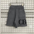 Cole Buxton Gray Side Italic CB Logo Shorts