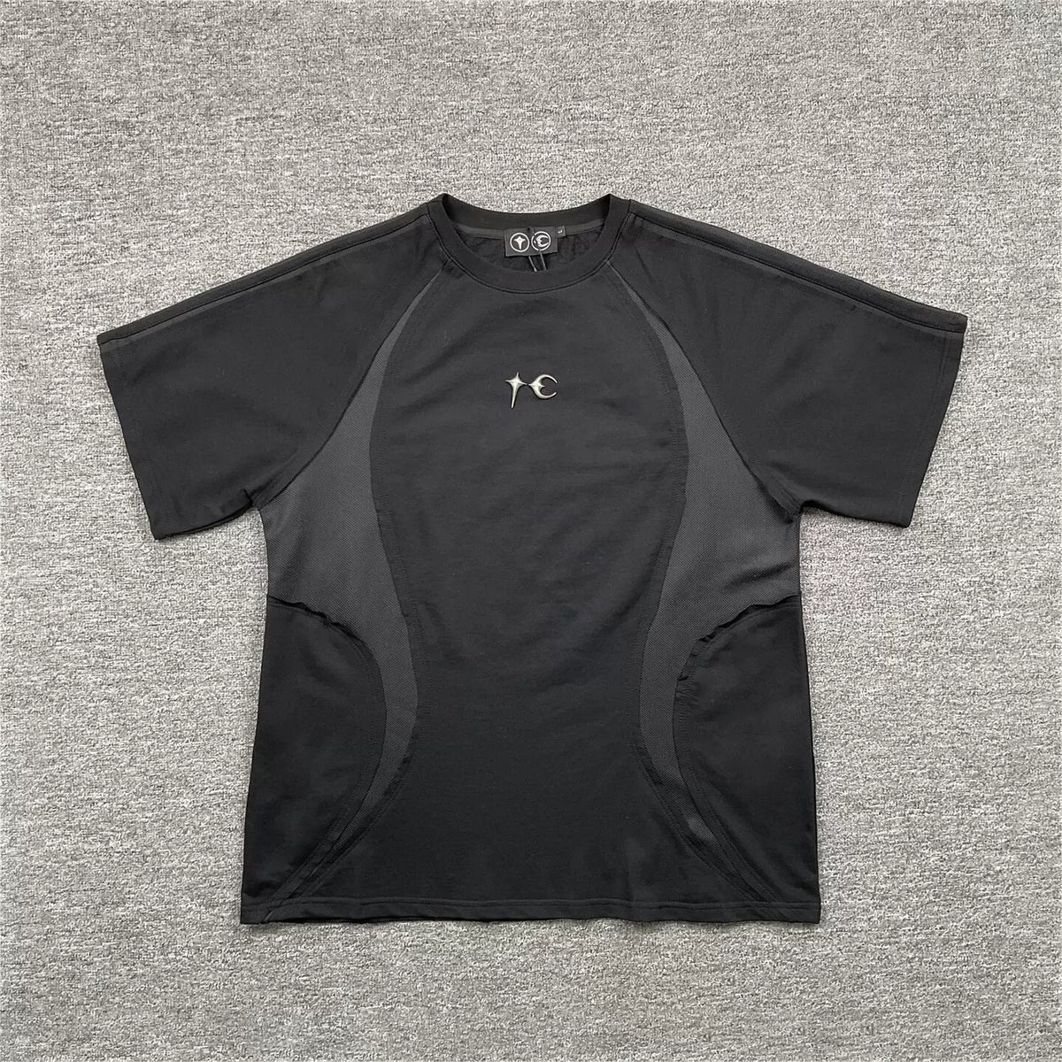 Thug Club Black Panel Curved Athletic T-Shirt