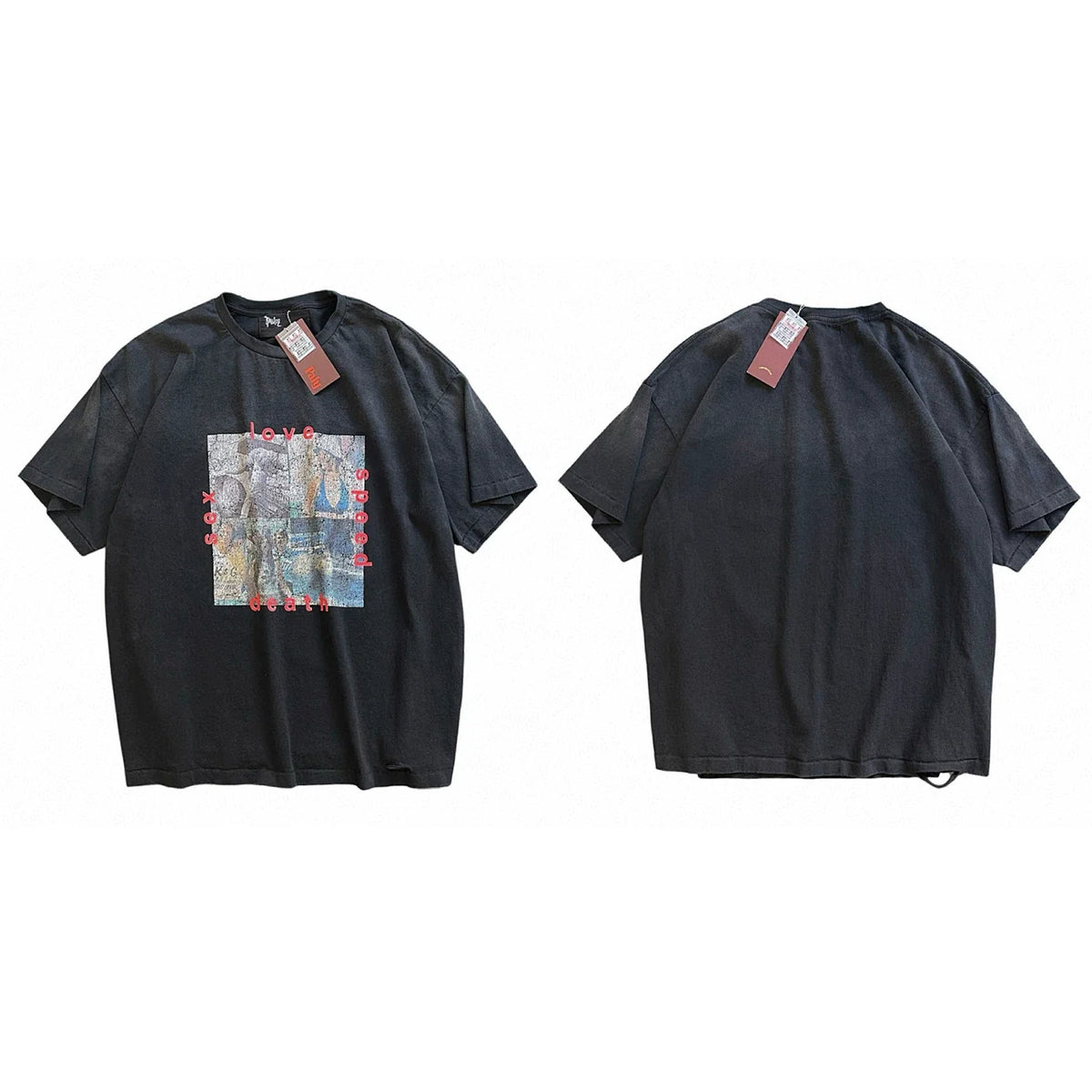 PALY Hollywood Square Art Graphic T-Shirt - Black