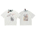 PALY Hollywood Green-Trim Vintage Equestrian T-Shirt - Cream