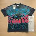 VALEFOREVER Black Washed Spider Valley Fest Retro Graphic T-Shirt