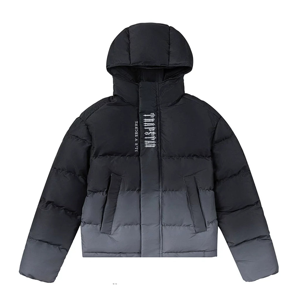 Trapstar Ombre Fade Puffer Jacket - Black/Grey