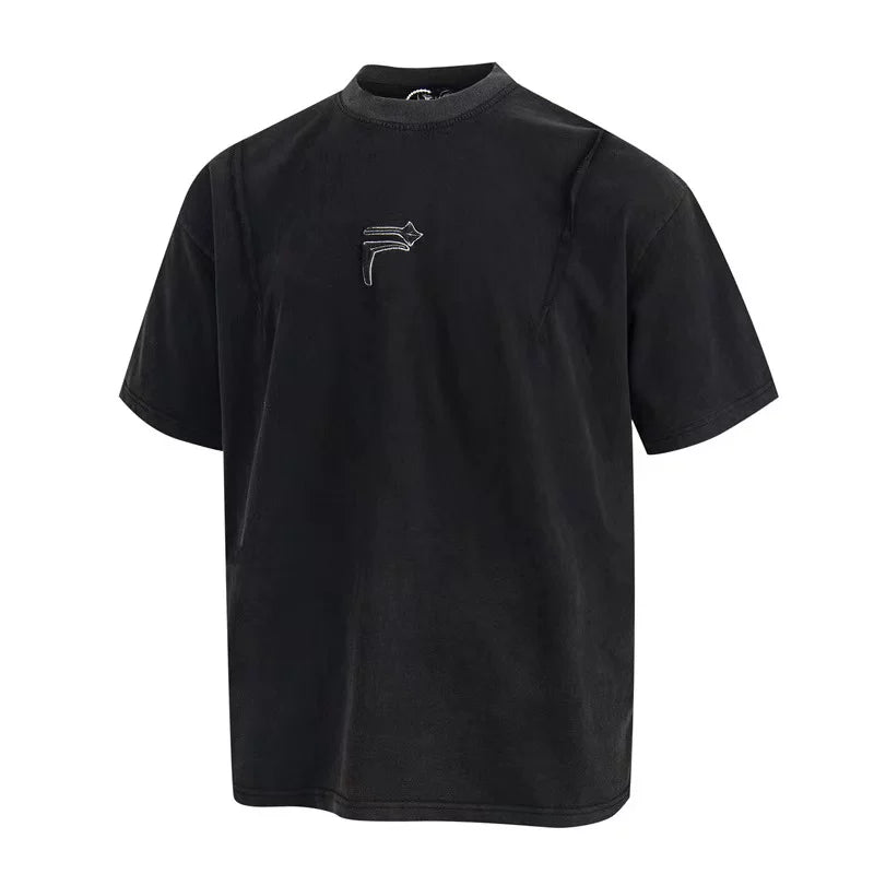 Thug Club Black Leather Lettering Logo T-Shirt