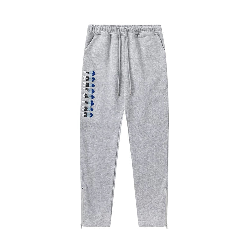Trapstar Style Autumn/Winter Casual Side-Logo Sweatpants - Heather Grey