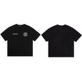 Cole Buxton Black Circular Badge Minimalist Logo T-Shirt