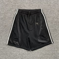 Thug Club Black Side-Stripe Technical Sweatshorts